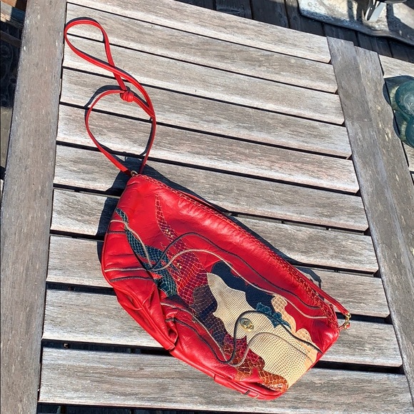 Carlo Fiori Vintage snakeskin clutch/shoulder bag - Picture 2 of 8